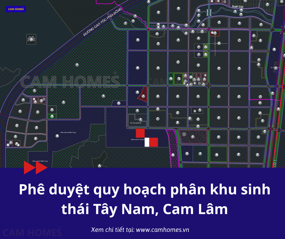 Phê duyệt quy hoạch phân khu sinh thái Tây Nam, Cam Lâm